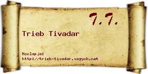 Trieb Tivadar névjegykártya